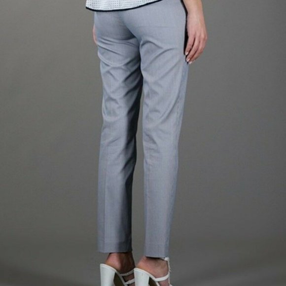 RED VALENTINO Checked SLIM FIT Trouser PANTS Grey - Picture 2 of 4